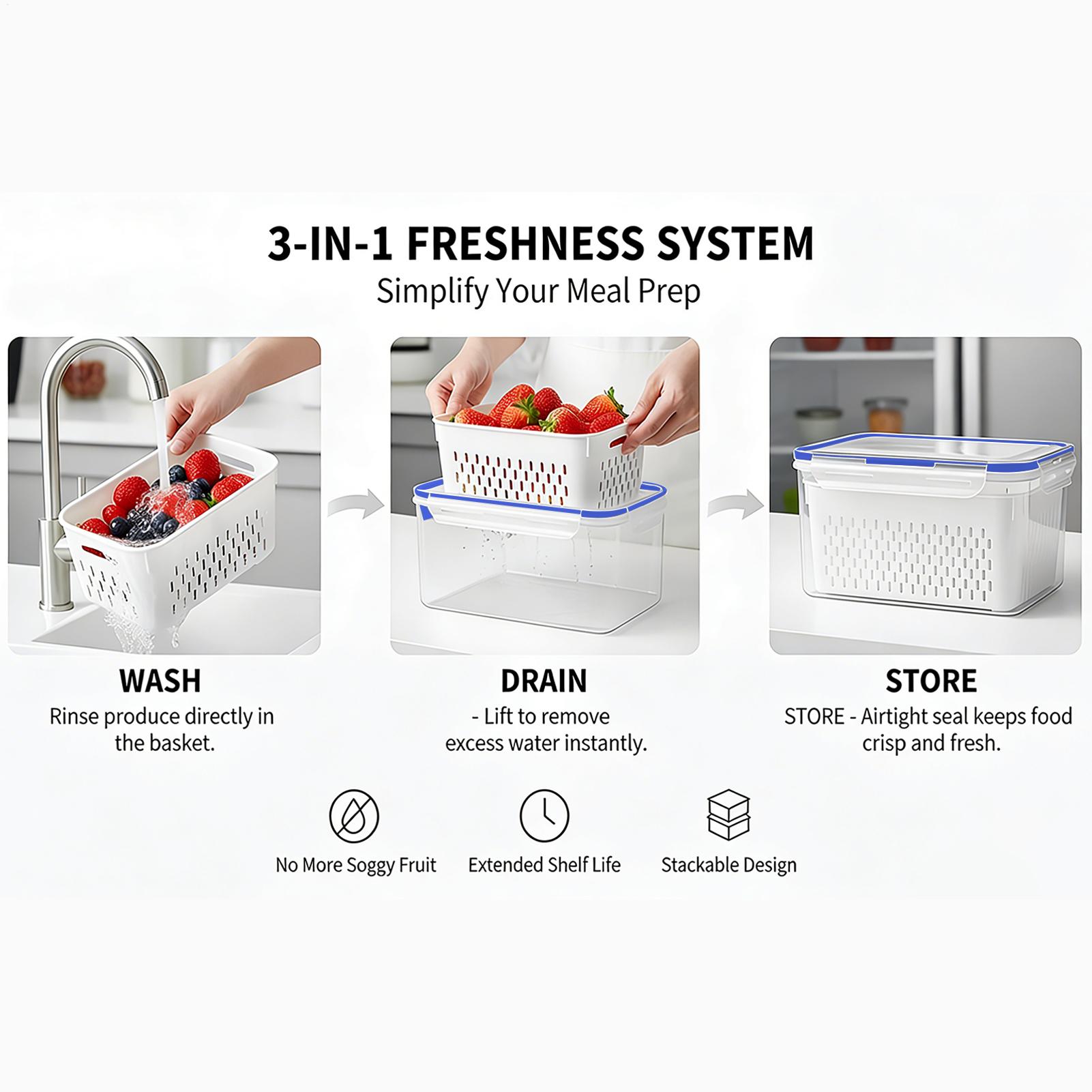 Food Storage Containers - 4 in 1 食品保存容器 4 in