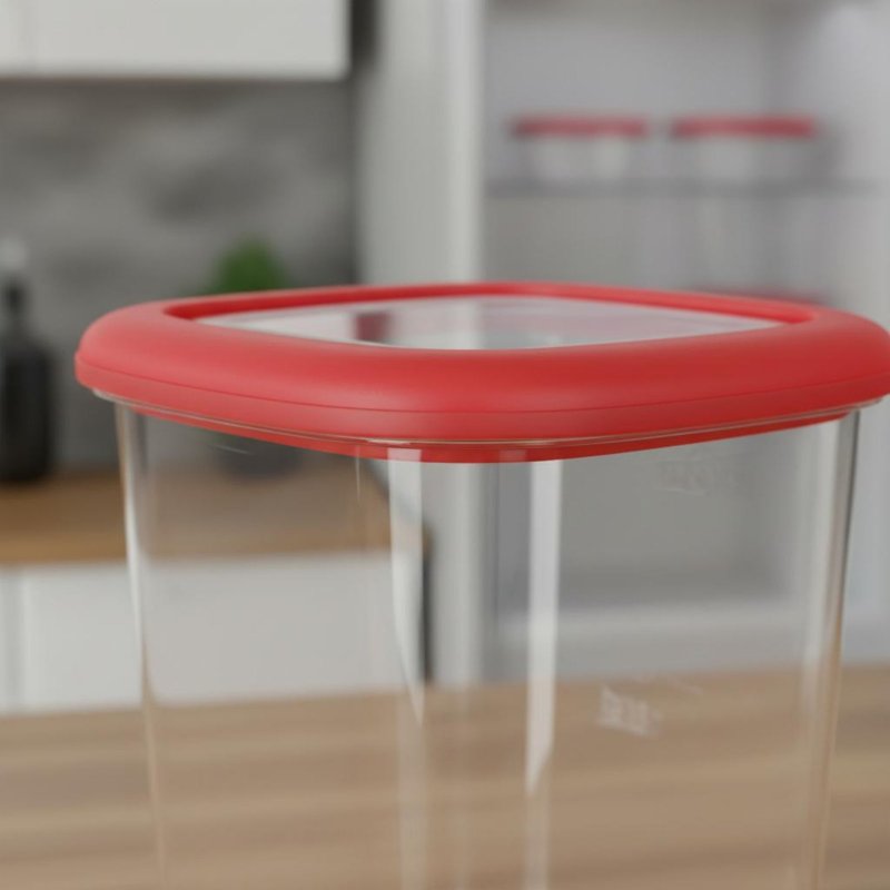 Food Storage Containers - 6個セット 密閉食品保存容器 透明デザイン プラスチック製 ドライフードキャニスター スタッカブル