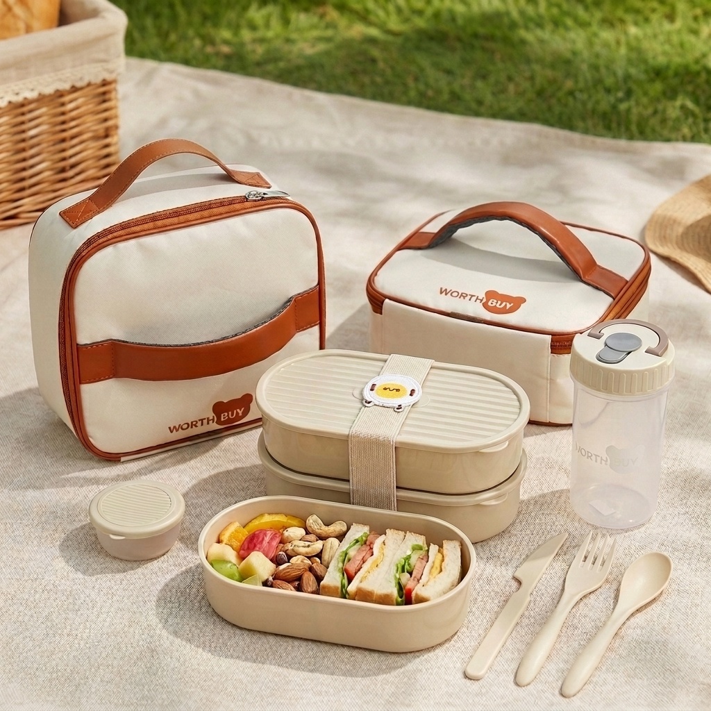 Food Storage Oven Safe - 2個セット 再利用可能なプラスチック製ランチボックス 子供・学生用 オーバル型弁当箱 電子レンジ対応 フルーツサラダ用食品容器