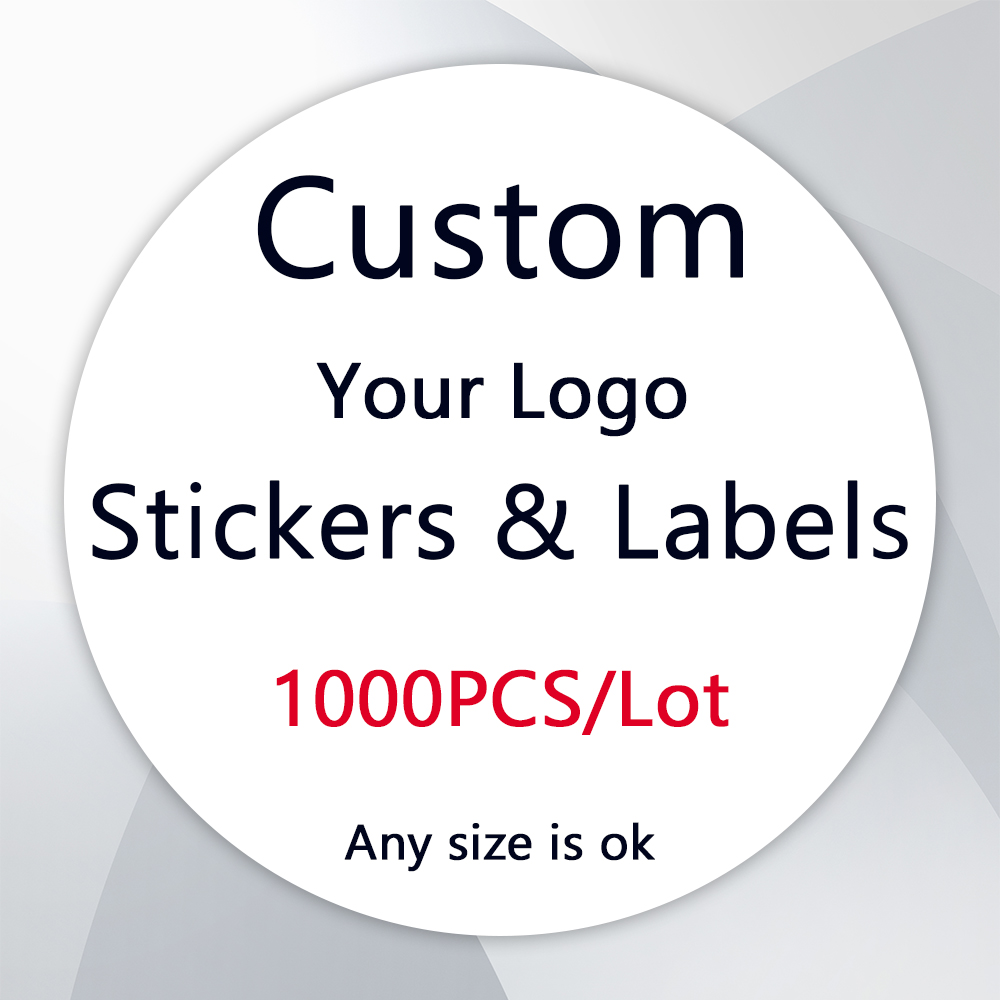 Food Storage Labels - 1000 個のカスタムステッカーカスタマイズロゴビジネス名ありがとうステッカーパーソナライズされた包装ラベル独自のステッカーをデザイン