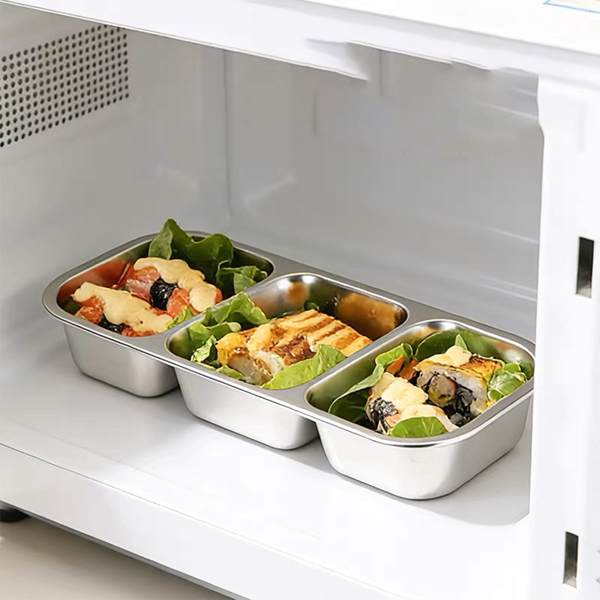 ステンレス製の蓋付き食品保存容器、食品グレードの密閉ランチボ - Food Storage Oven Safe のレビューと価格