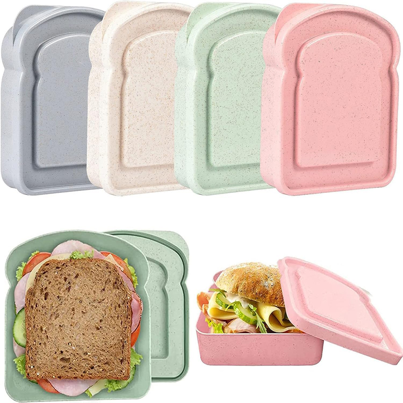 サンドイッチ容器ランチボックストースト収納ボックス蓋付きポー - Food Storage Oven Safe のレビューと価格