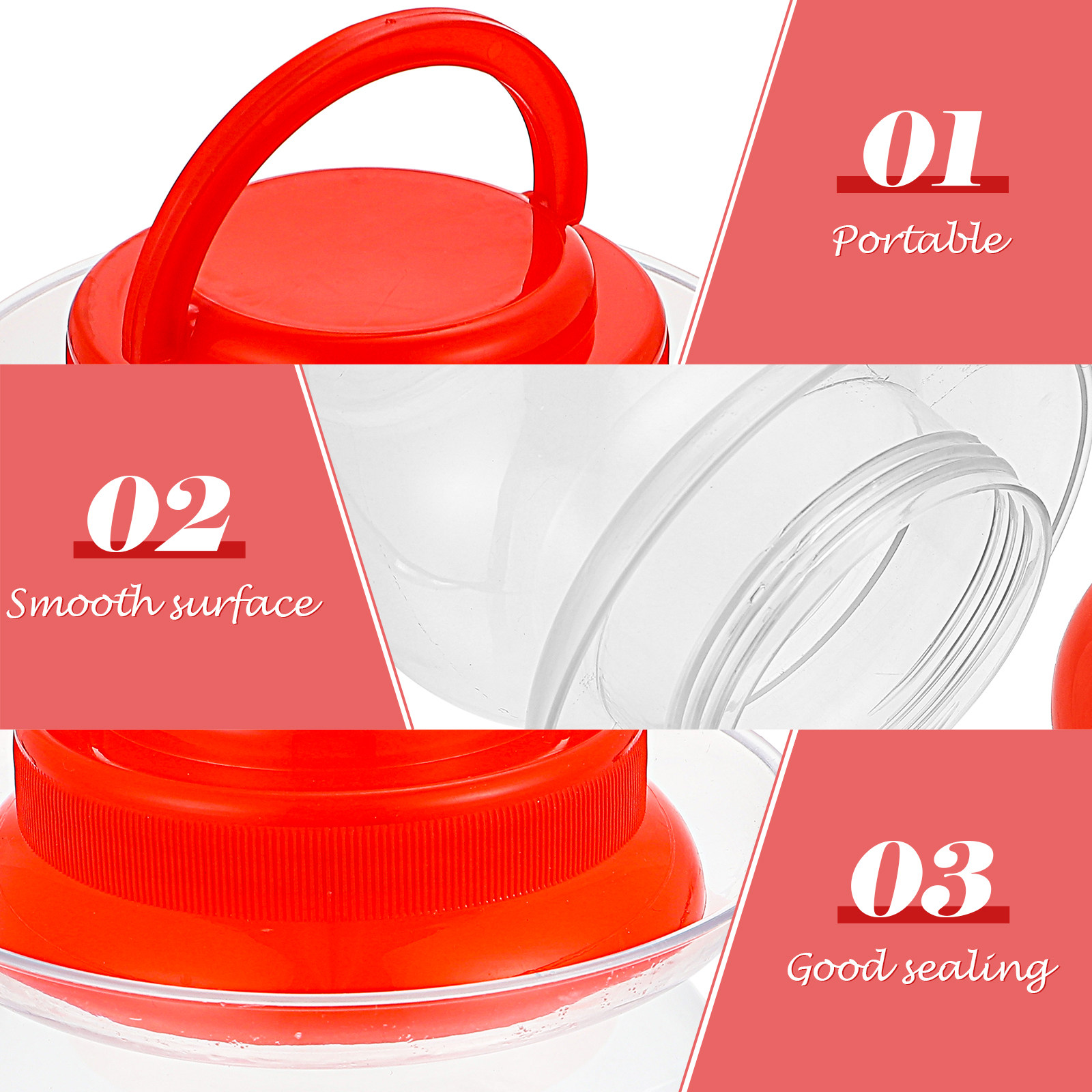 2個入り、家庭用プラスチック製密閉保存容器、キッチン用、気密 - Food Storage Containers のレビューと価格