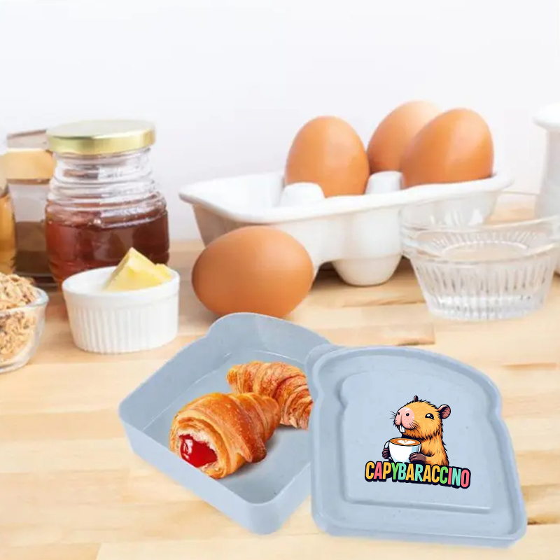 カピバラサンドイッチ食品保存ケースコンテナサラダフルーツスナ - Food Storage With Dividers のレビューと価格