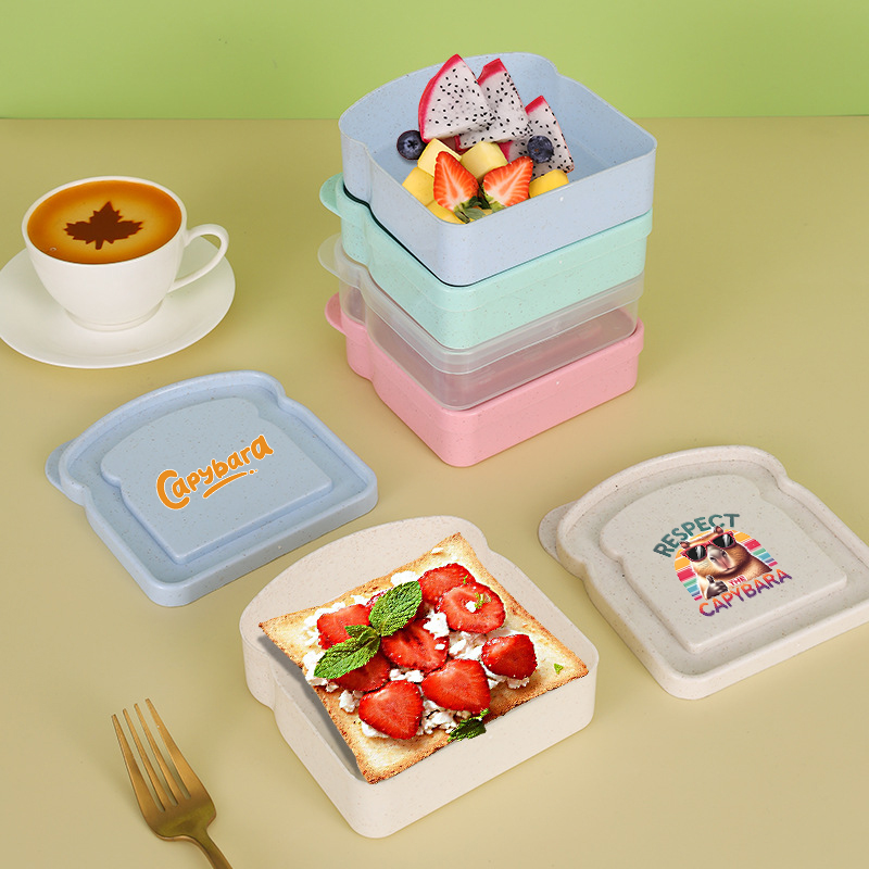 カピバラサンドイッチ食品保存ケースコンテナサラダフルーツスナ - Food Storage With Dividers のレビューと価格
