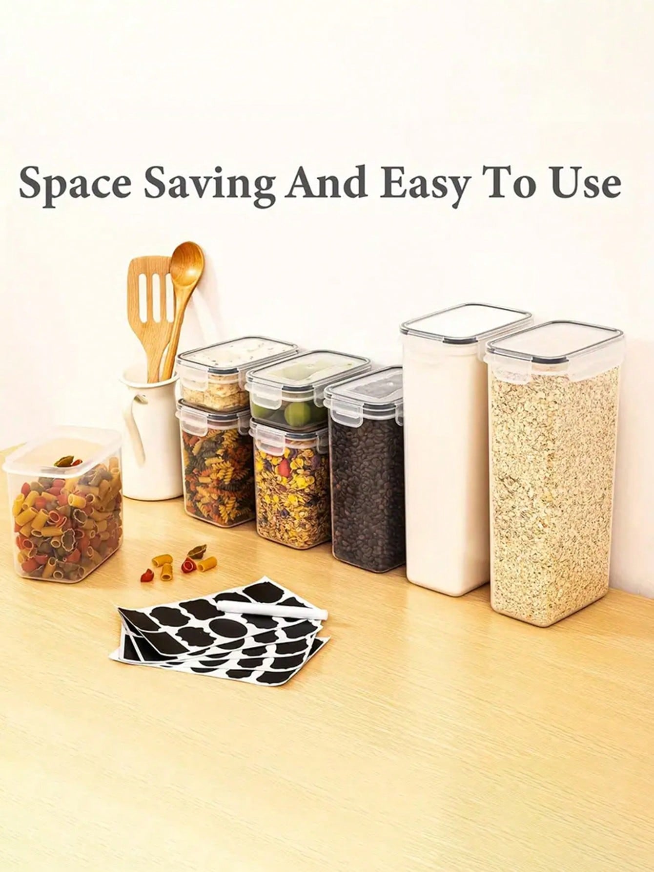 蓋付きの密閉式食品保存容器48個入り - キッチンのパントリ - Food Storage Labels のレビューと価格