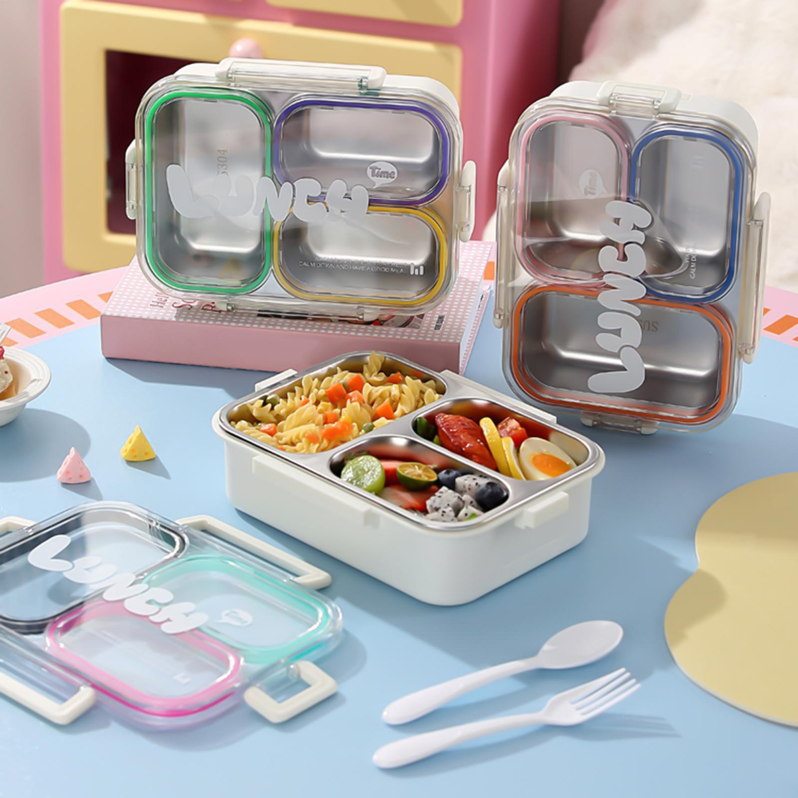 ステンレス製ランチボックス分割漏れ防止学校子供用スナックボッ - Food Storage With Dividers のレビューと価格