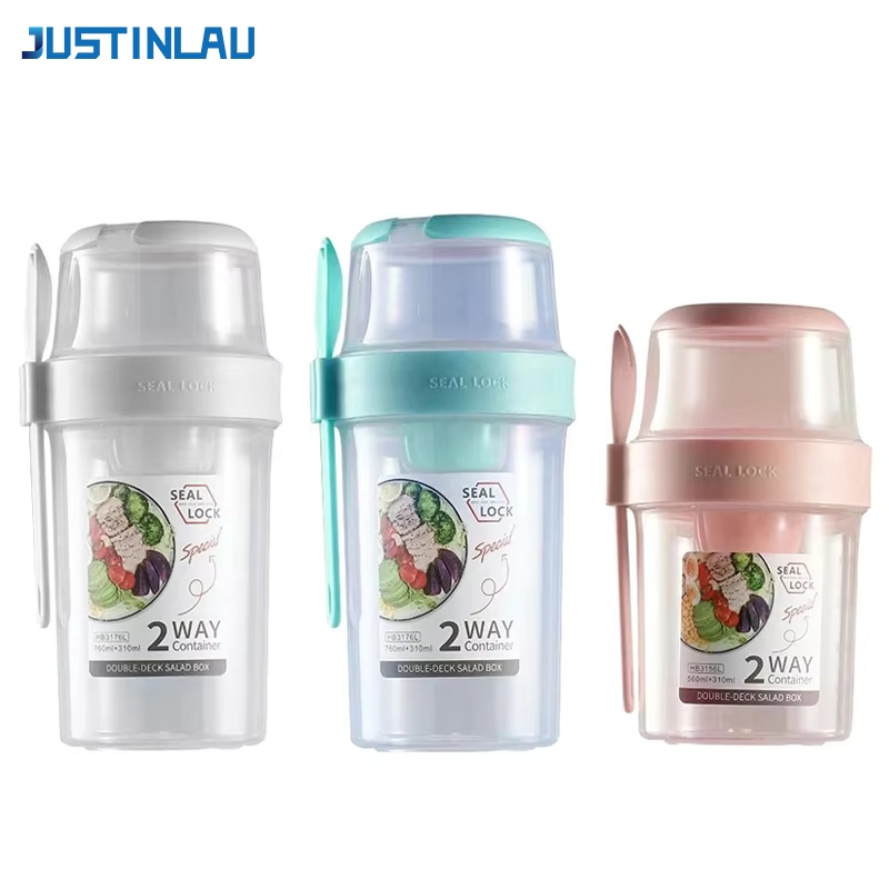 JUSTINLAU ポータブルフィットネス減量サラダカップ朝 - Food Storage Oven Safe のレビューと価格