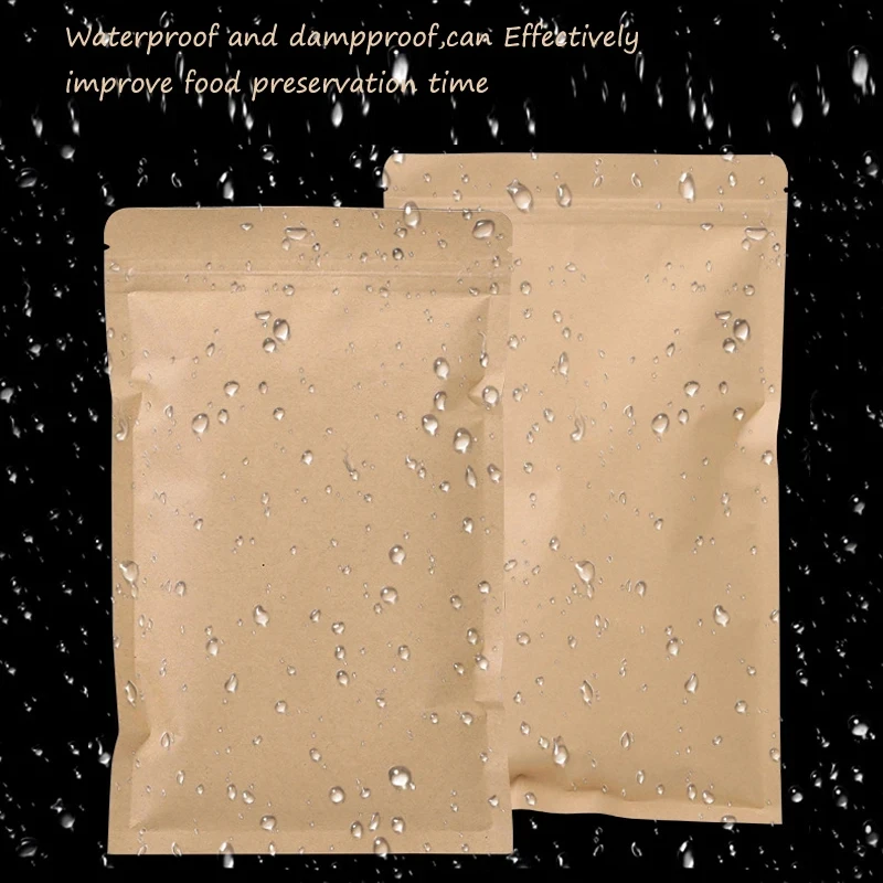 100 個ブラウンクラフト紙ジッパーロックポーチ再利用可能な - Food Storage Bag のレビューと価格