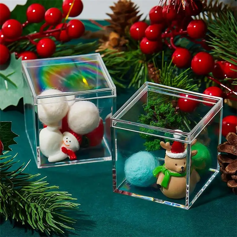 12 個透明アクリルボックスカバー付きプラスチックオーガナイ - Food Storage With Dividers のレビューと価格