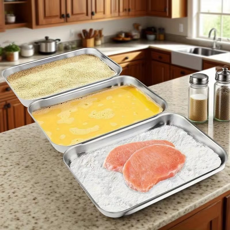 透明な蓋が付いた3点セットのステンレス製食品保存容器。キッチ - Food Storage Meals のレビューと価格