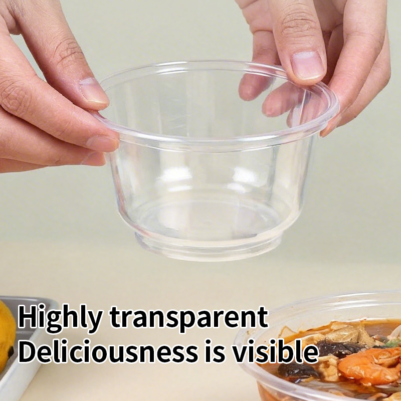 使い捨てプラスチックボウル 透明で丈夫なタイプ アイスクリー - Food Storage Meals のレビューと価格