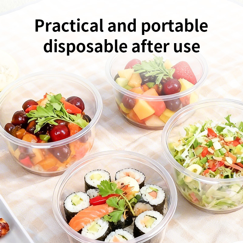 使い捨てプラスチックボウル 透明で丈夫なタイプ アイスクリー - Food Storage Meals のレビューと価格