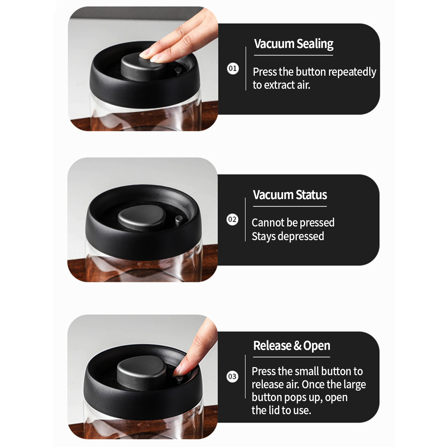OANKR 真空コーヒーキャニスター 500ml 900ml - Food Storage Meals のレビューと価格