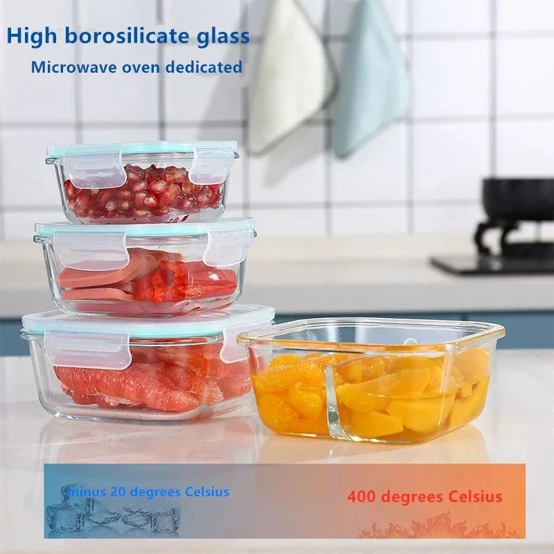 耐熱ガラス製、密閉式の食品保存容器。電子レンジ対応、冷蔵庫対 - Food Storage Oven Safe のレビューと価格