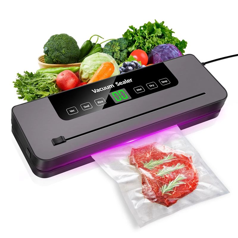 ABZC 電気式真空シーラー。食品の保存に最適。乾燥食品、湿 - Food Storage Bag のレビューと価格