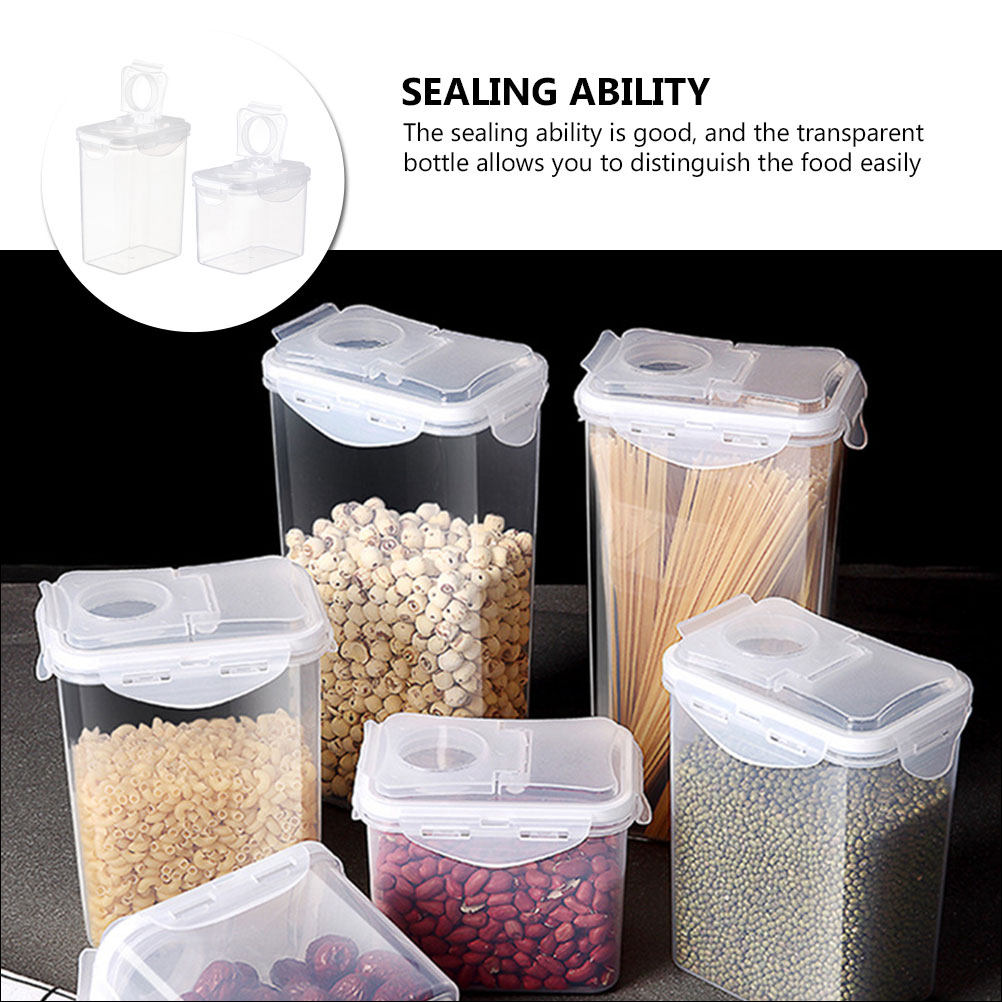 2個入り収納瓶セット。透明プラスチック製で、キッチンでの整理 - Food Storage Containers のレビューと価格