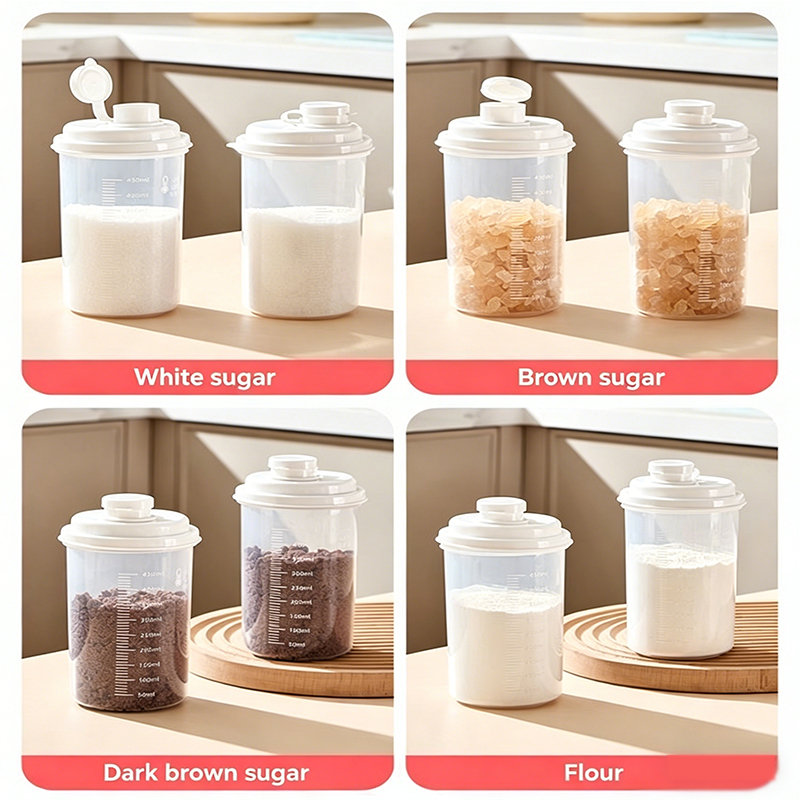 蓋付き気密食品保存容器 砂糖ディスペンサー 黒糖・塩・小麦粉 - Food Storage Containers のレビューと価格