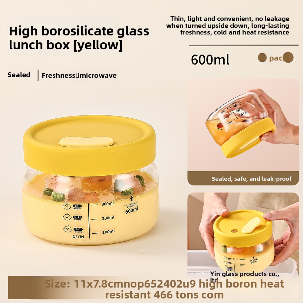 ガラス食品保存容器気密漏れ防止フードボウル弁当弁当箱電子レン - Food Storage Oven Safe のレビューと価格