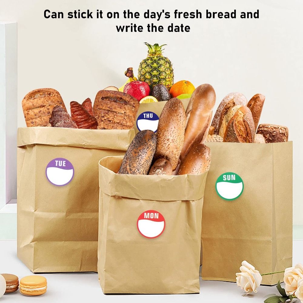 新しい紙製ウィークステッカー 500枚入り 自己粘着日付ステ - Food Storage Labels のレビューと価格