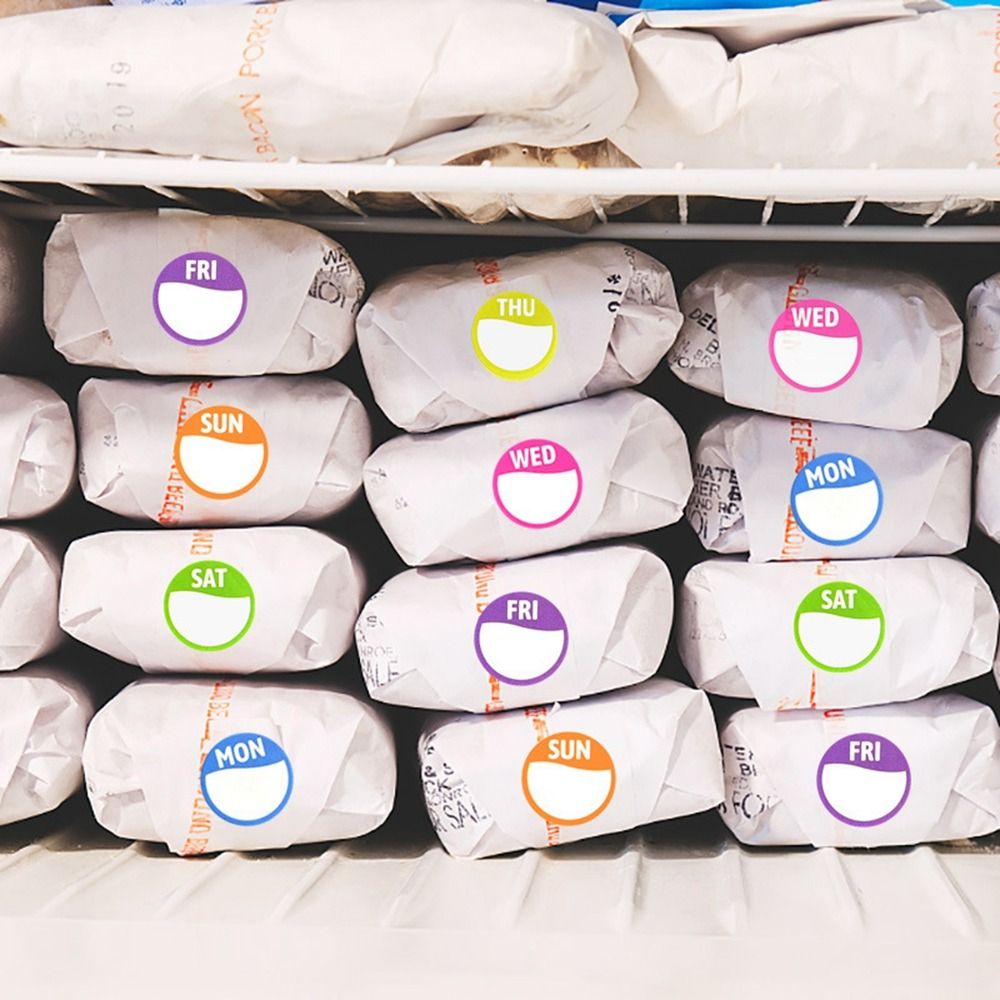 新しい紙製ウィークステッカー 500枚入り 自己粘着日付ステ - Food Storage Labels のレビューと価格