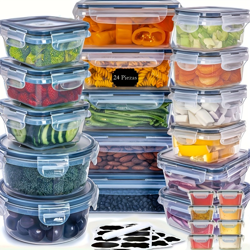 48個入り BPAフリー食品保存容器セット – キッチン、パ - Food Storage Labels のレビューと価格