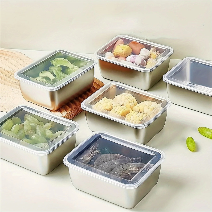 1/3/5 個ステンレス鋼食品収納ボックス鮮度保持ボックス蓋 - Food Storage Oven Safe のレビューと価格
